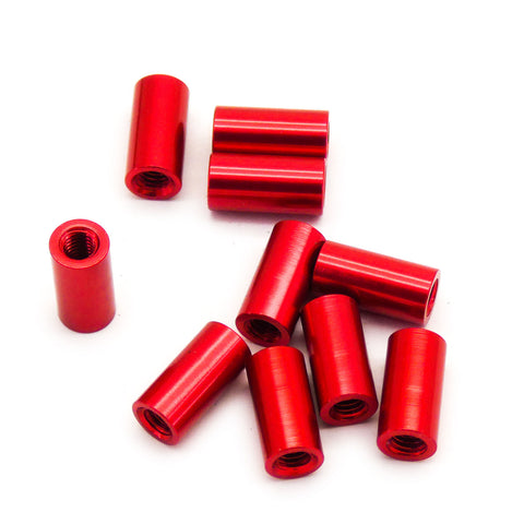M3x10mm Aluminum Spacer Standoff (Red Anodized - 10 Pieces)