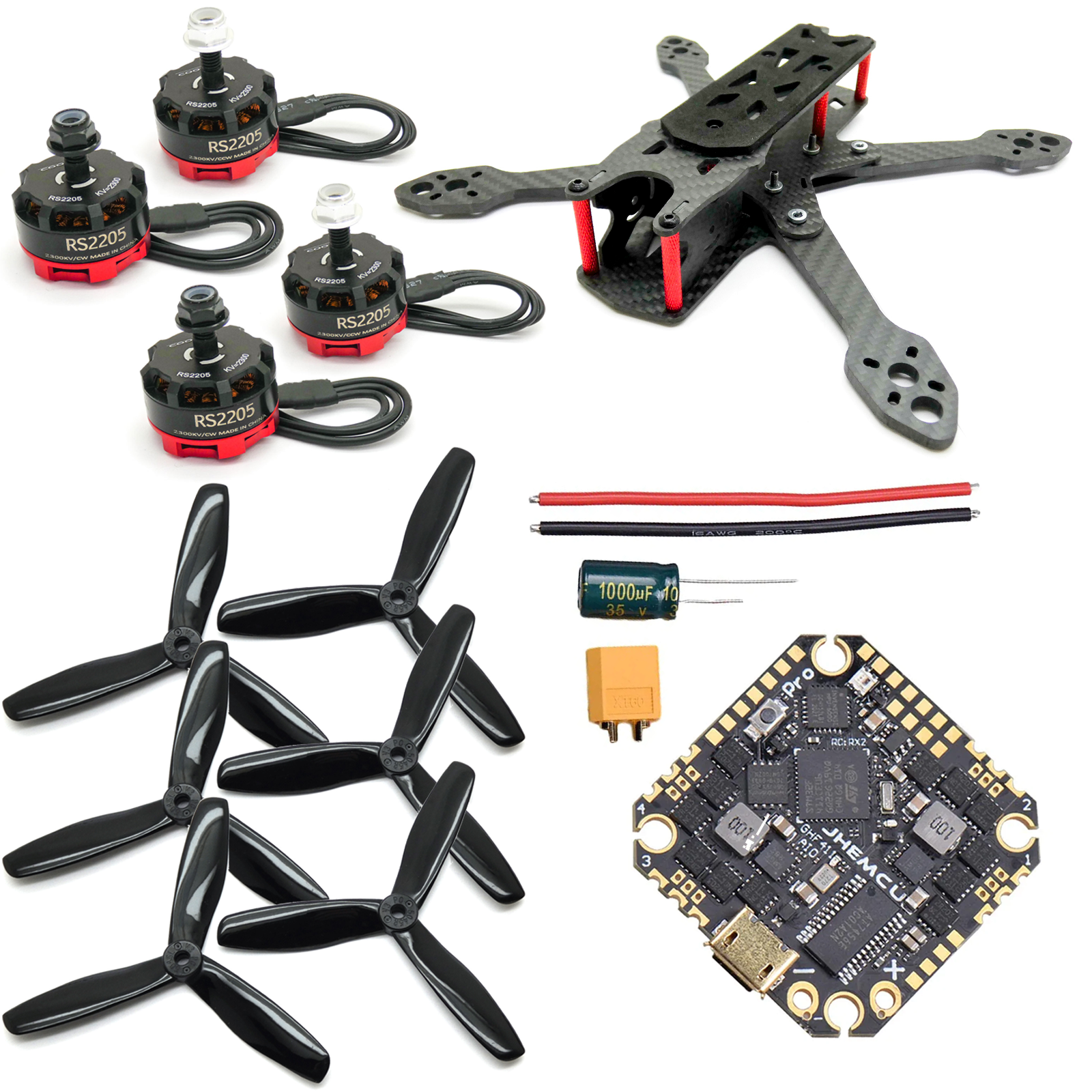 SpeedyFPV 220mm FPV Racing Drone with AIO F4 FC ESC OSD BEC 3 4S