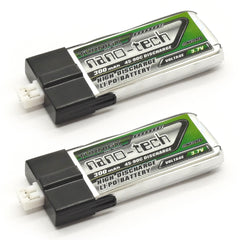 2pcs Turnigy Nano-Tech 300mAh 1S LiPo Battery Pack 3.7V 45C 90C FBL100 mCP-x