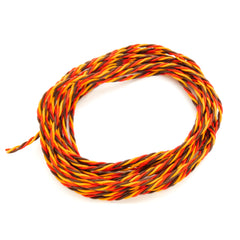 20ft 22AWG Twisted Servo Wire Lead Extension Cable (Orange/Red/Brown)