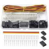 180pcs 30pairs 2.54mm Custom Servo Wire Kit with 16ft of Cable, Male/Female Connectors and Pins