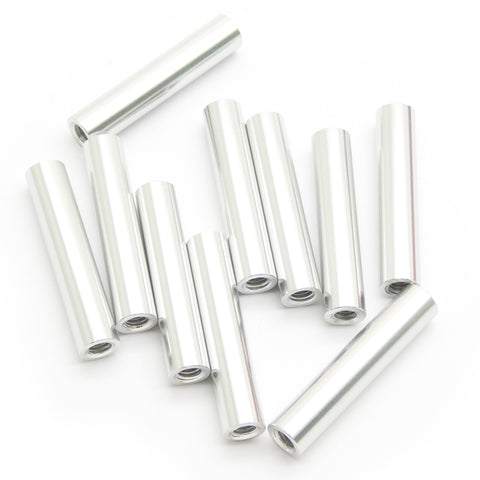 10pcs M3x25mm Aluminum Anodized Spacer Standoff (Silver)