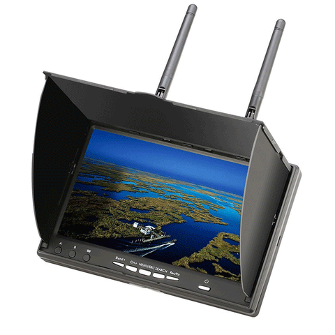 5.8GHz 7" FPV Monitor with 55" Tripod and Adjustable Mount