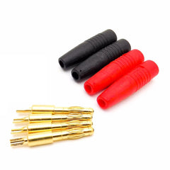 2 Pairs Charging Plug 4mm Banana Bullet Connector Solder Type RC LiPo Charger