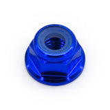 10pcs M3 Aluminum Locking Hex Nuts with Nylon Lock Insert Anodized Blue