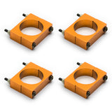 4 Sets 20mm Diameter CNC Aluminum Tube Clamp Mount (Orange Anodized)