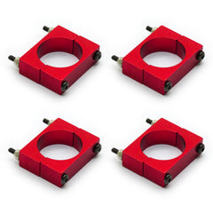 4 Sets 22mm Diameter CNC Aluminum Tube Clamp Mount (Red Anodized)