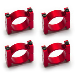 4 Sets 22mm Diameter CNC Aluminum Tube Clamp Mount (Red Anodized)