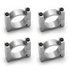 4 Sets 22mm Diameter CNC Aluminum Tube Clamp Mount (Silver)
