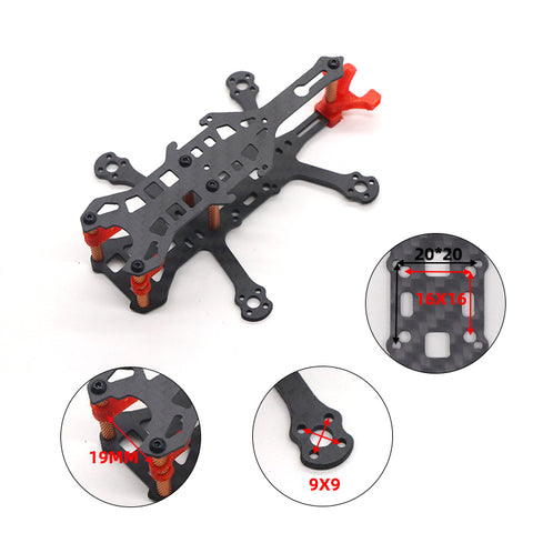 CK95 95mm Carbon Fiber Frame Kit w/ Ducts for RC FPV Racing Freestyle 2inch Drones