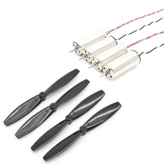 8520 Coreless Brushed Motor Set 12,000kV (2)CW (2)CCW with 65mm Propellers
