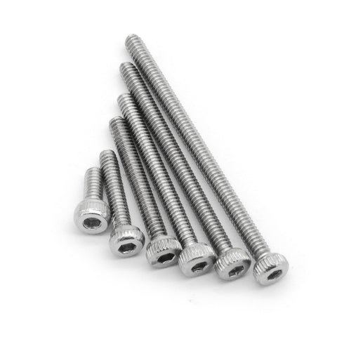 50 Pack Stainless Steel Hex Head M2 2mm Screws - 5mm to 30mm Length