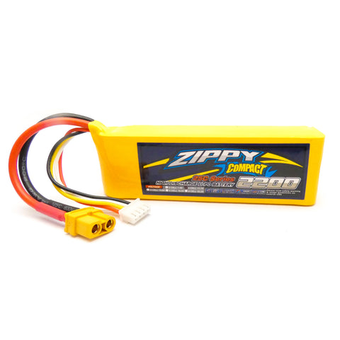 Zippy Compact 2200mAh 3S 11.1v 25C~35C LiPo Battery Pack High Discharge XT60